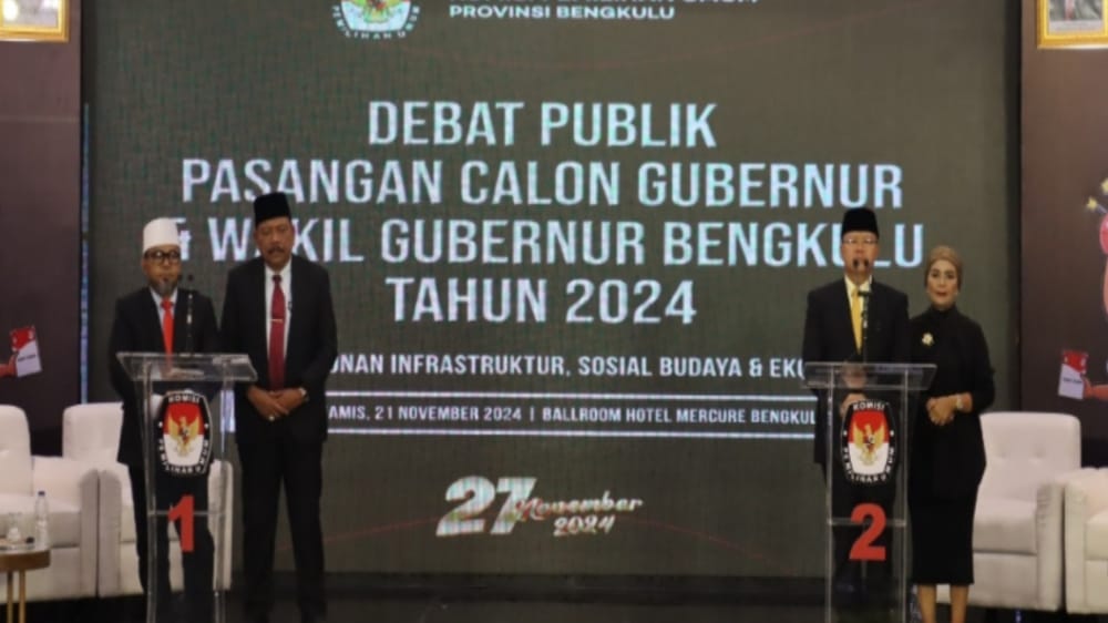 Bawaslu Provinsi Bengkulu Awasi Debat Terbuka Terakhir Paslon Gubernur dan Wakil Gubernur Bengkulu 