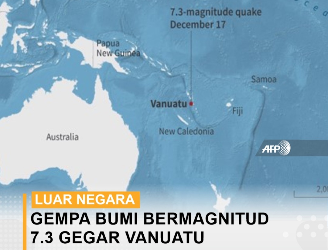 KBRI Canberra Berupaya Menghubungi WNI di Vanuatu Pasca-Gempa 7,3 Magnitudo