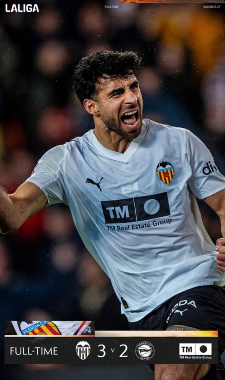 Drama 5 Gol di Mestalla, Valencia Tekuk 9 Pemain Alaves 3-2