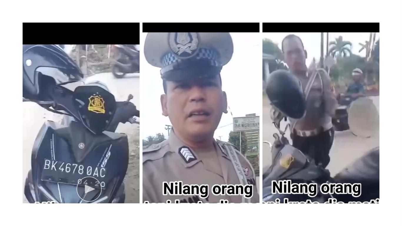 Viral! Polisi di Batu Bara Tilang Pengendara, Tapi Ternyata Motor Dinasnya Pajak Mati dan Tak Lengkap