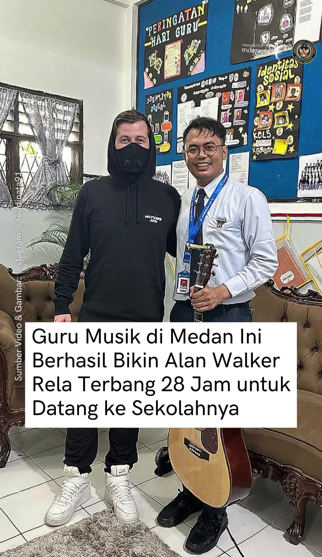 Alan Walker Sambangi SMA Al-Azhar di Medan Sumatera Utara, Ini Misinya
