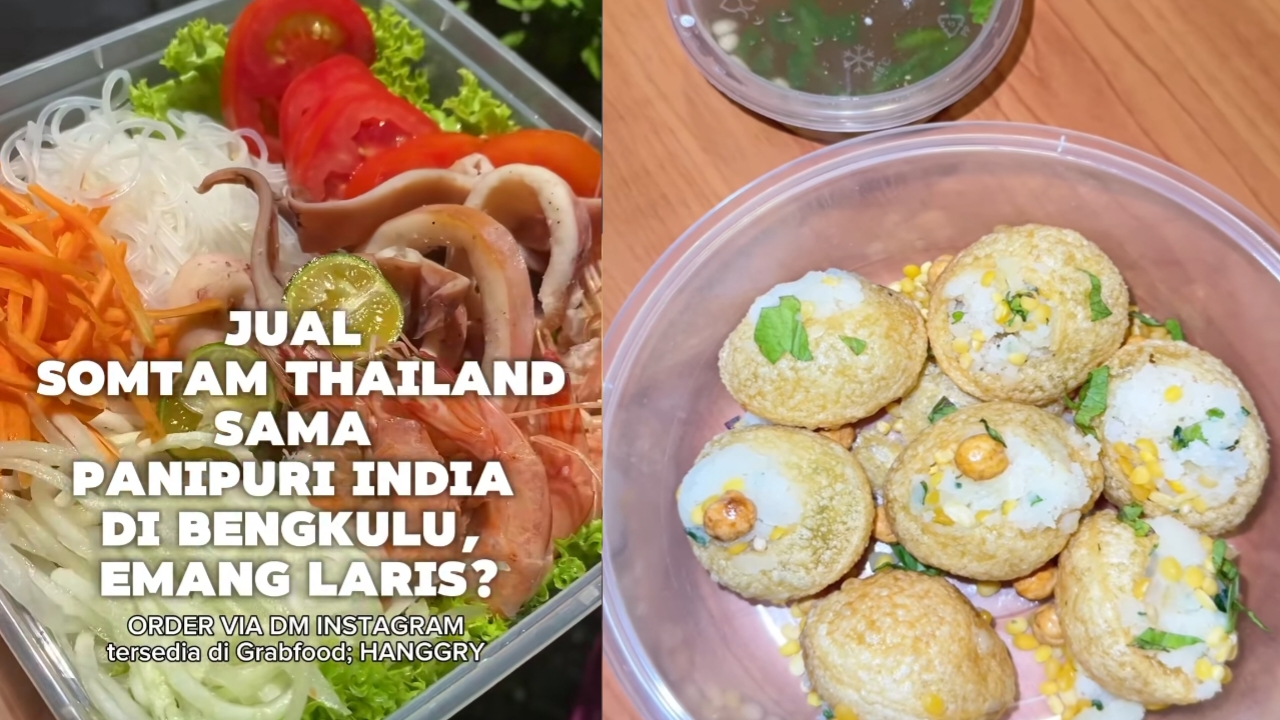 Makanan India Pani Puri dan Somtam Thailand Viral di Bengkulu, Ini Tempatnya!