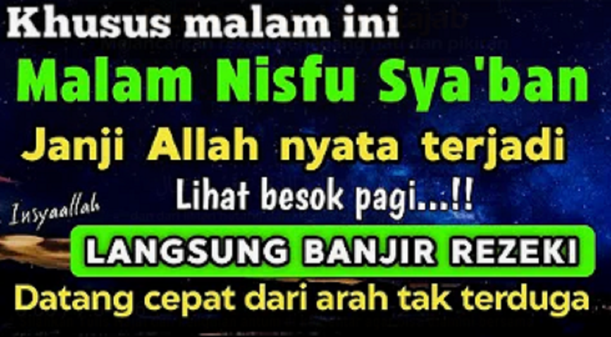 Jangan Lupa Berdoa di Malam Nisfu Syaban, 24-25 Februari: Berpeluang Dikabulkan Allah