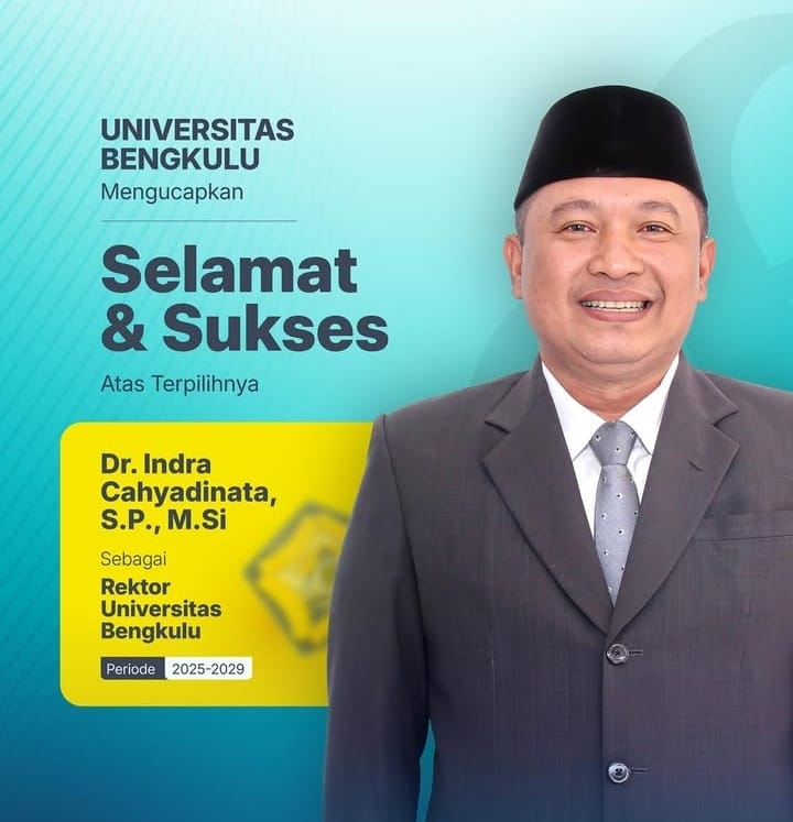 Rektor Baru UNIB 2025–2029, Dr. Indra Cahyadinata Pimpin dengan Semangat Baru