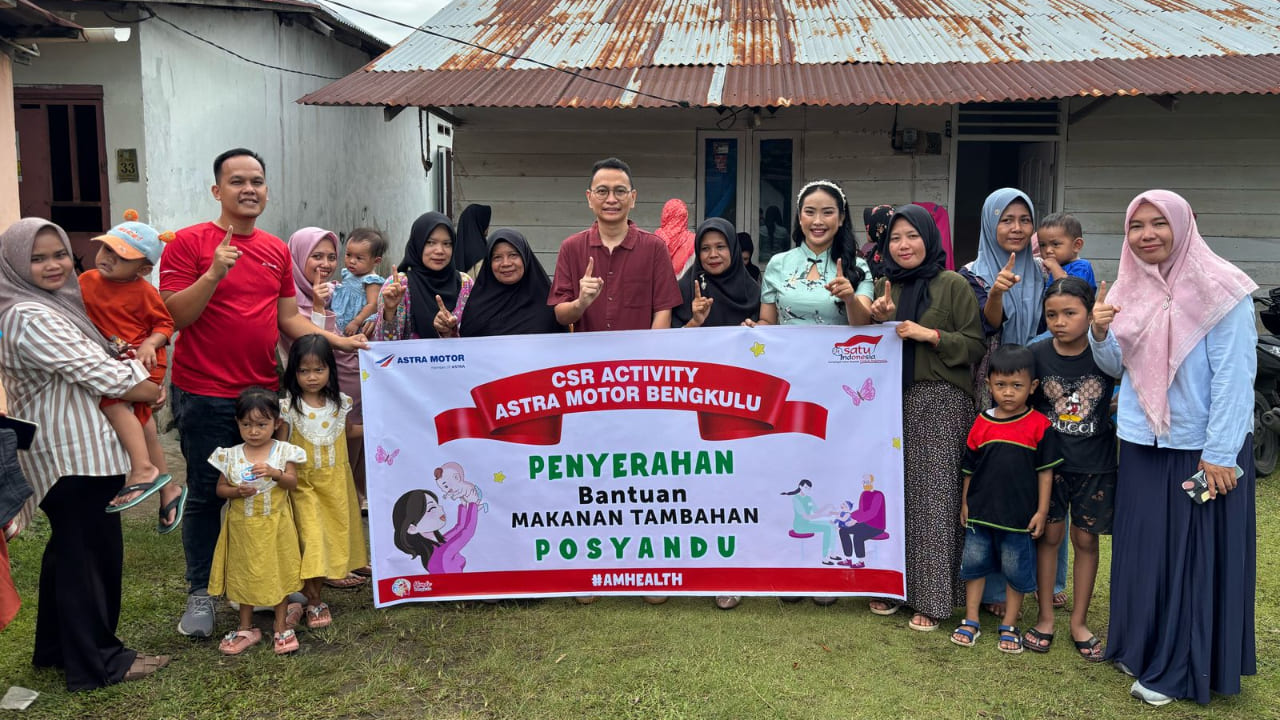 Astra Motor Bengkulu Salurkan Bantuan Makanan Tambahan Bergizi di Hari Gizi dan Pangan Nasional