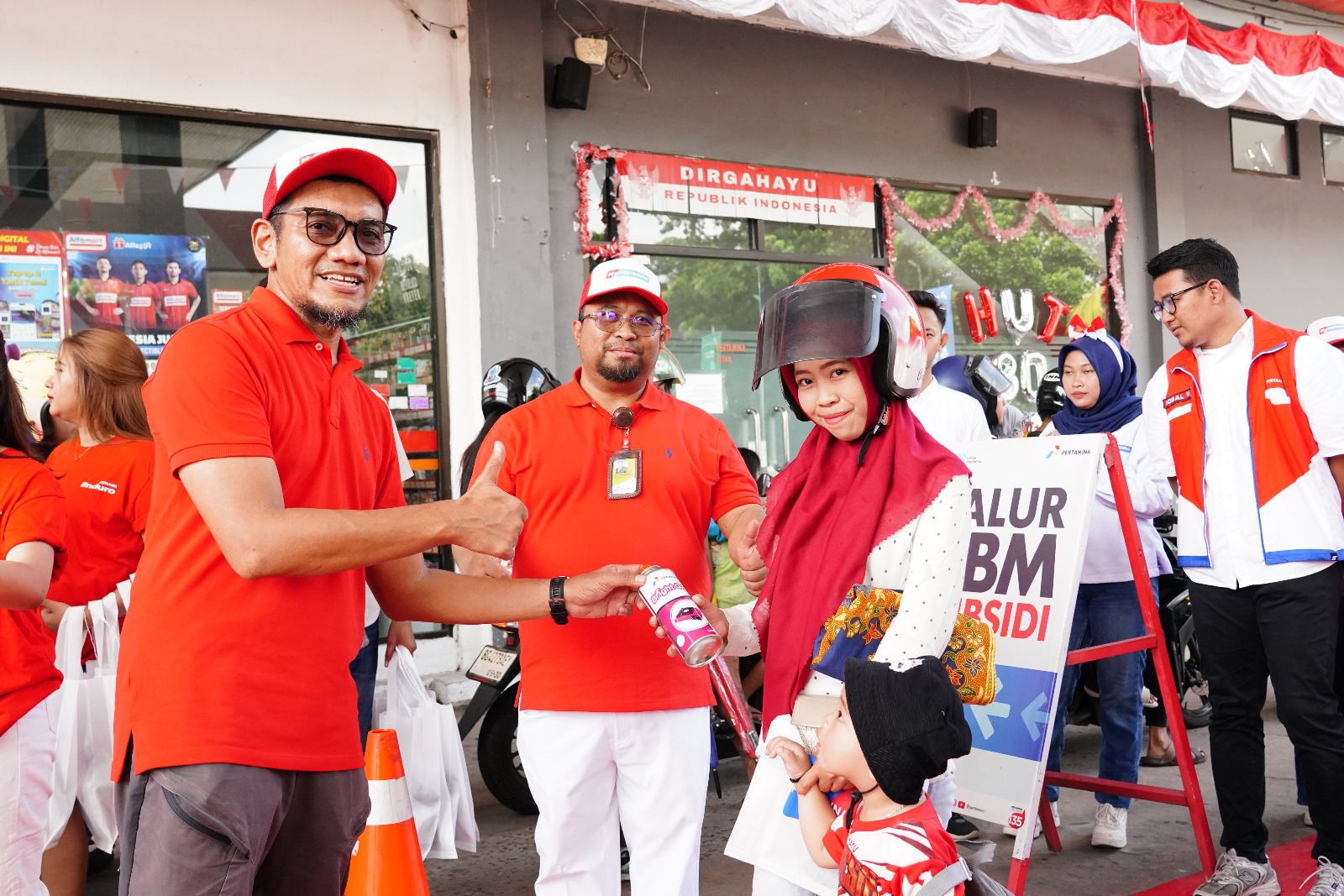 Tepat 80 Tahun Kemerdekaan RI, Proklamasi Berkumandang di SPBU COCO Kenten Palembang