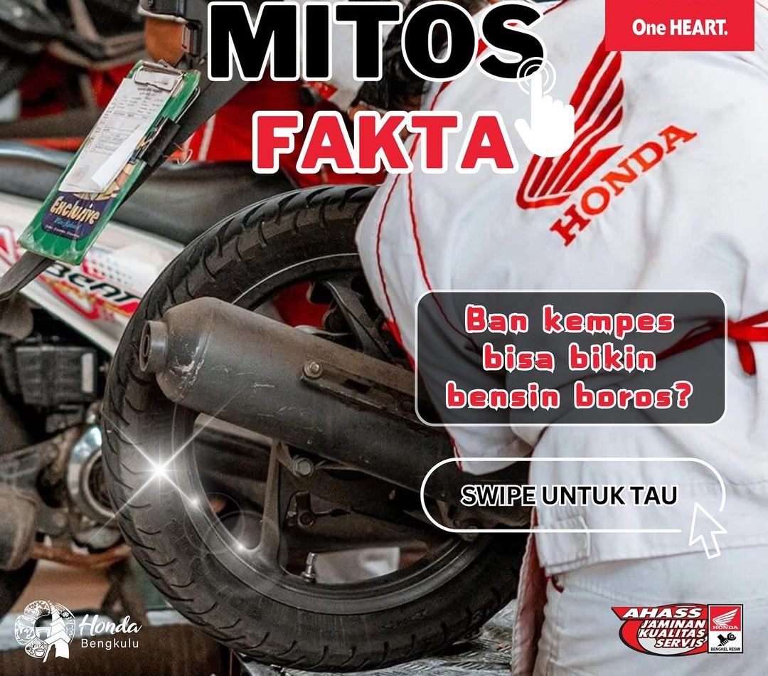 Perhatikan Tekanan Ban Motor untuk Efisiensi Berkendara yang Optimal, Ini Tips dari Honda