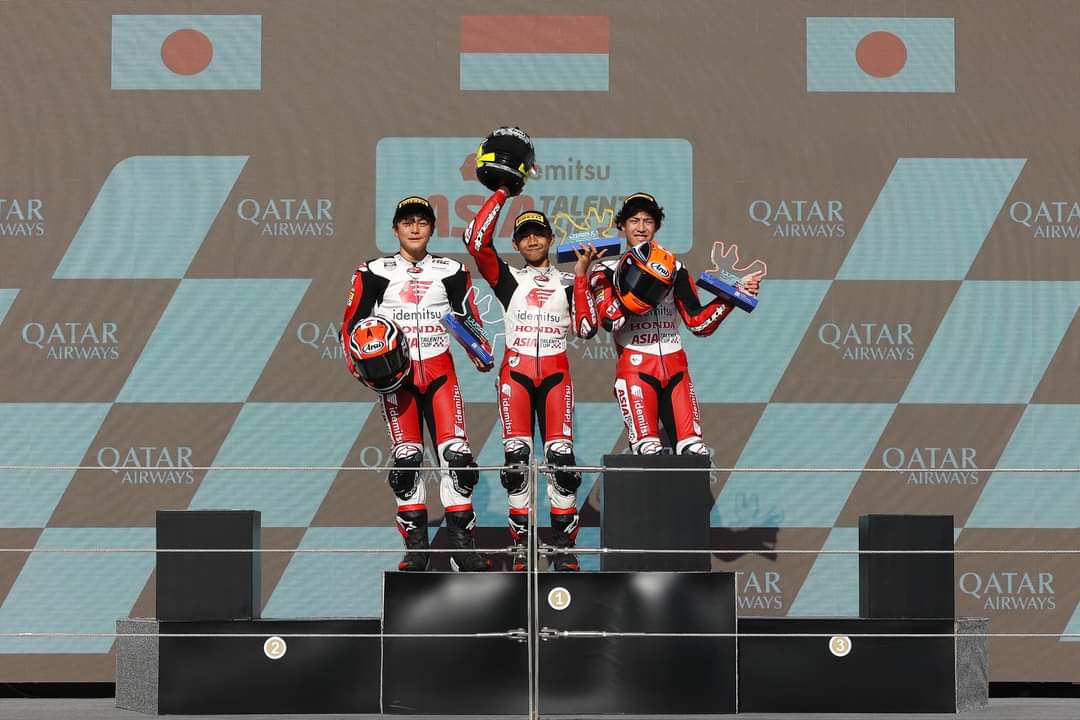 Raih Kemenangan Cemerlang, Pembalap Astra Honda Brilian di Asia Talent Cup Qatar