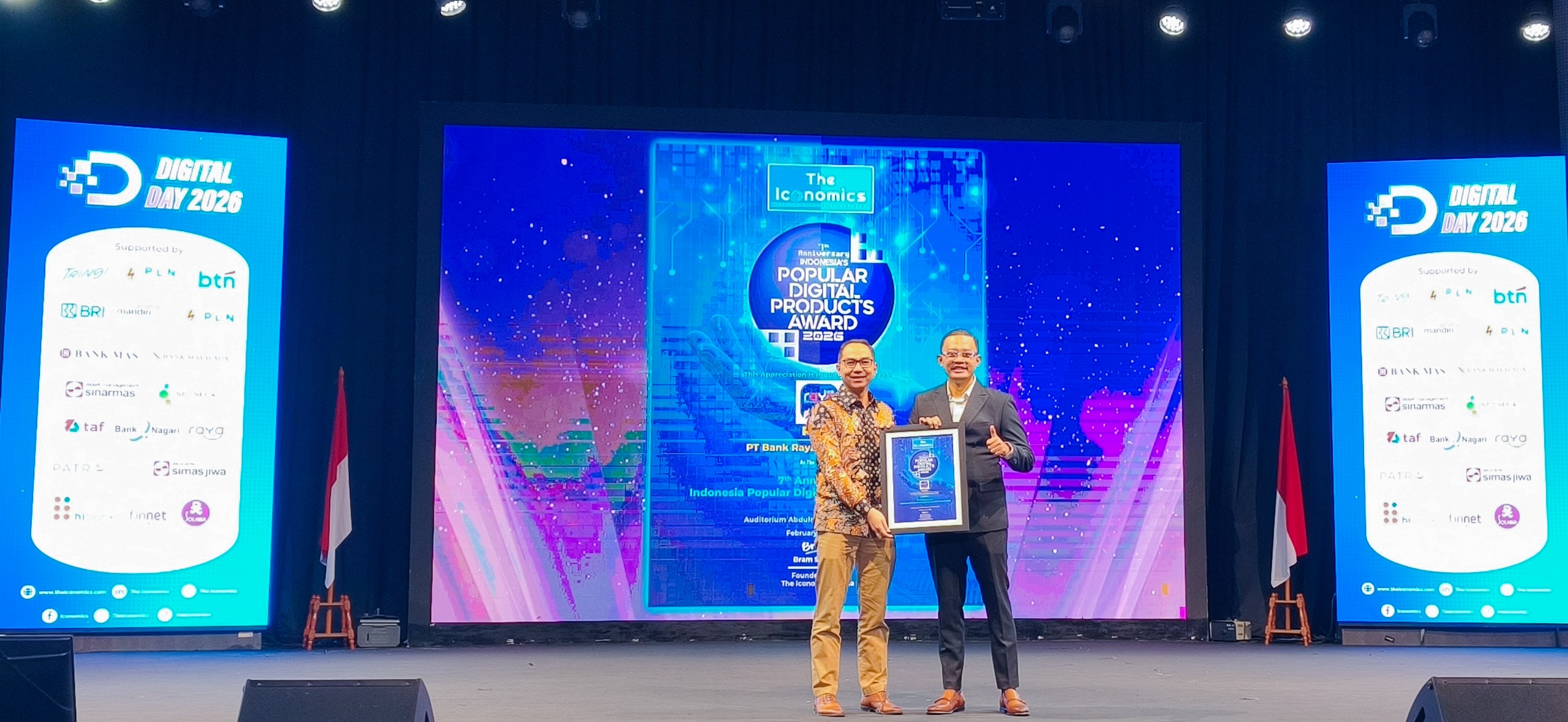 Bank Raya Raih Penghargaan Indonesia Popular Digital Product Awards 2026, Bank Digital Pilihan Masyarakat