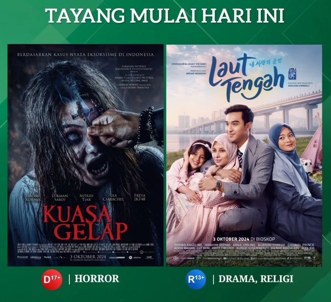 Update Film Bioskop di Kota Bengkulu 6 Oktober 2024, Dominasi Genre Horor