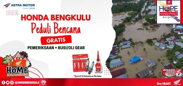Peduli Banjir di Bengkulu, Astra Motor Bengkulu Bagikan Sembako Hingga Servis Gratis