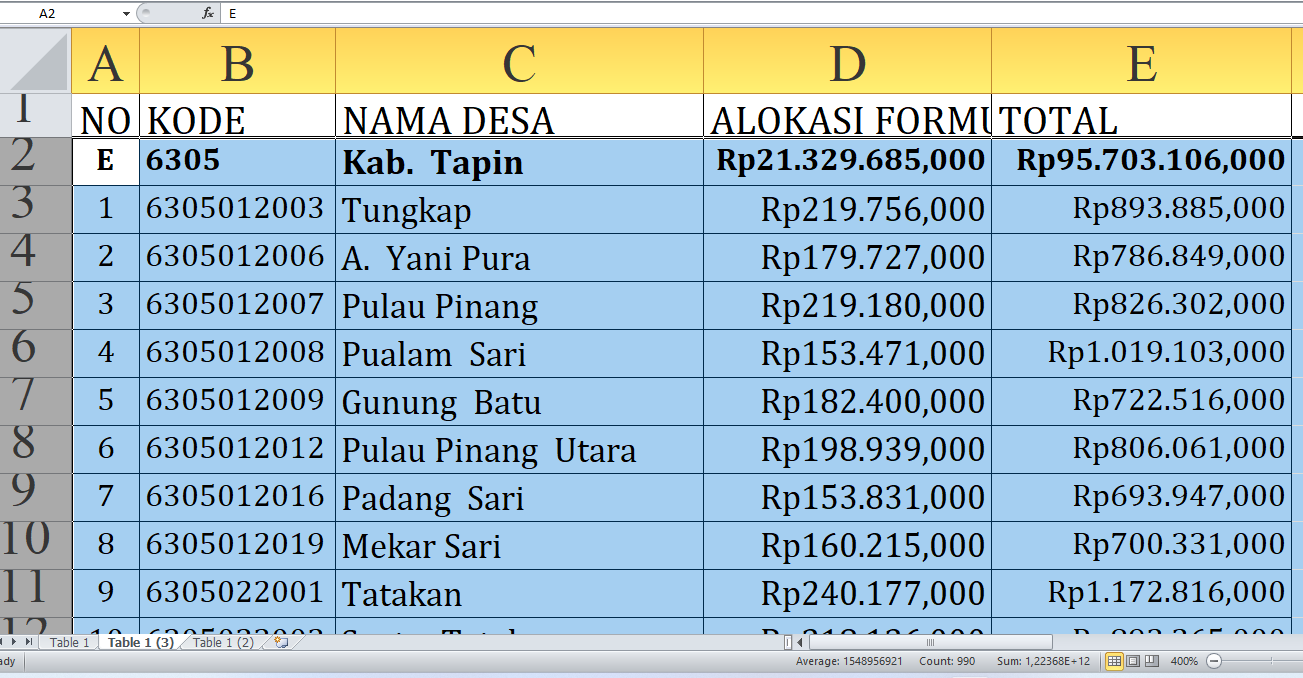 Wow! Anggaran Desa Tahun 2025 di Tapin Provinsi Kalimantan Selatan Capai Rp95,7 Miliar, Cek Desa Anda!