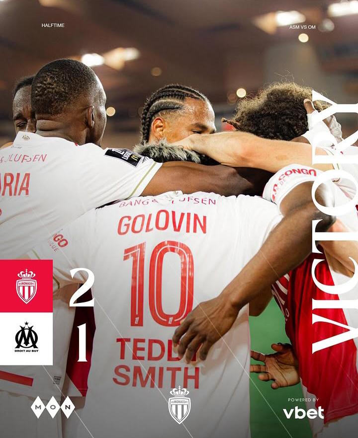 AS Monaco Bungkam Marseille 2-1 di Stadion Louis II, Aleksandr Golovin Jadi Pemecah Kebuntuan