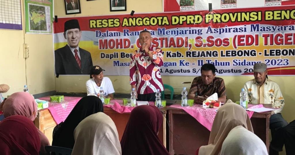 Mohd Gustiadi, Anggota DPRD Provinsi Bengkulu, Menggalang Aspirasi di Desa Tempel Rejo