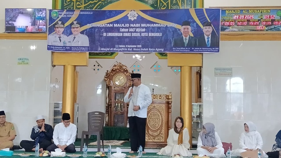 Maulid Nabi Muhammad SAW di Masjid Al-Musyafirin, Momen Memperkuat Iman dan Takwa