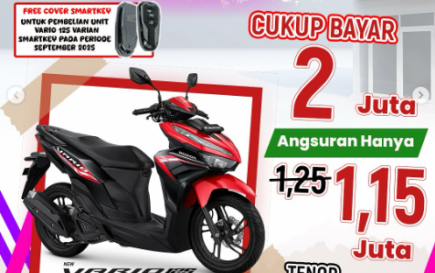 Kesamber Honda September, Cicilan New Vario 125 Mulai Rp1,1 Juta di Bengkulu