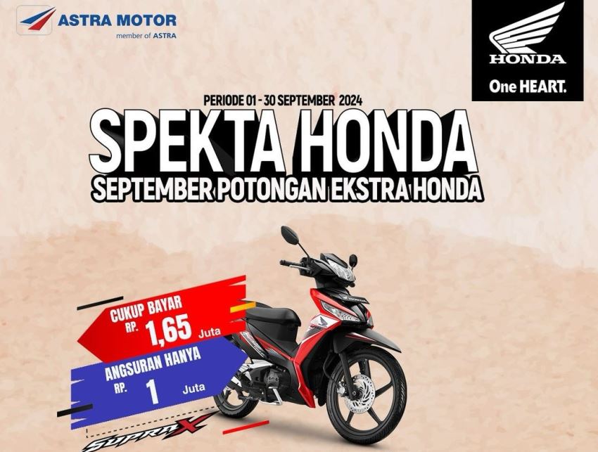 Promo dan Diskon Honda Supra X F1 dan Honda New Revo F1 Bulan Ini: Dapatkan Motor Bebek Sport Berkualitas