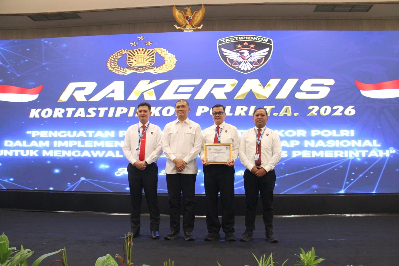 Konsisten Berprestasi, Ditreskrimsus Polda Bengkulu Raih Penghargaan Nasional Tipidkor Polri