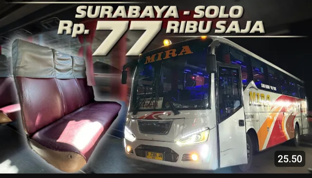 Wow! Tarif Bus Hanya Rp77 Ribu, Ini Hasil Review Naik Bus Mira Perjalanan Surabaya Menuju Solo