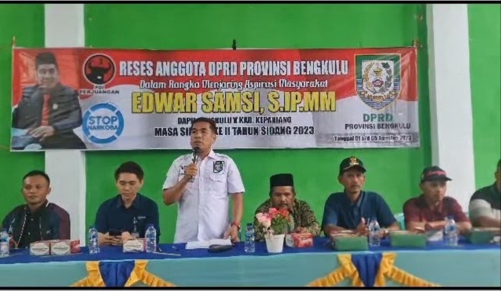 Hari Kedua Reses di Desa Bandung Jaya, Anggota DPRD Prov Edwar Samsi Paparkan Program BPJS Kesehatan
