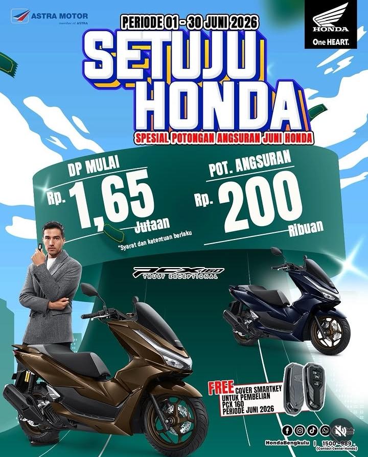 Makin Mudah Miliki Honda PCX 160 Lewat 'Setuju Honda', Ada DP Ringan dan Bonus Smart Key