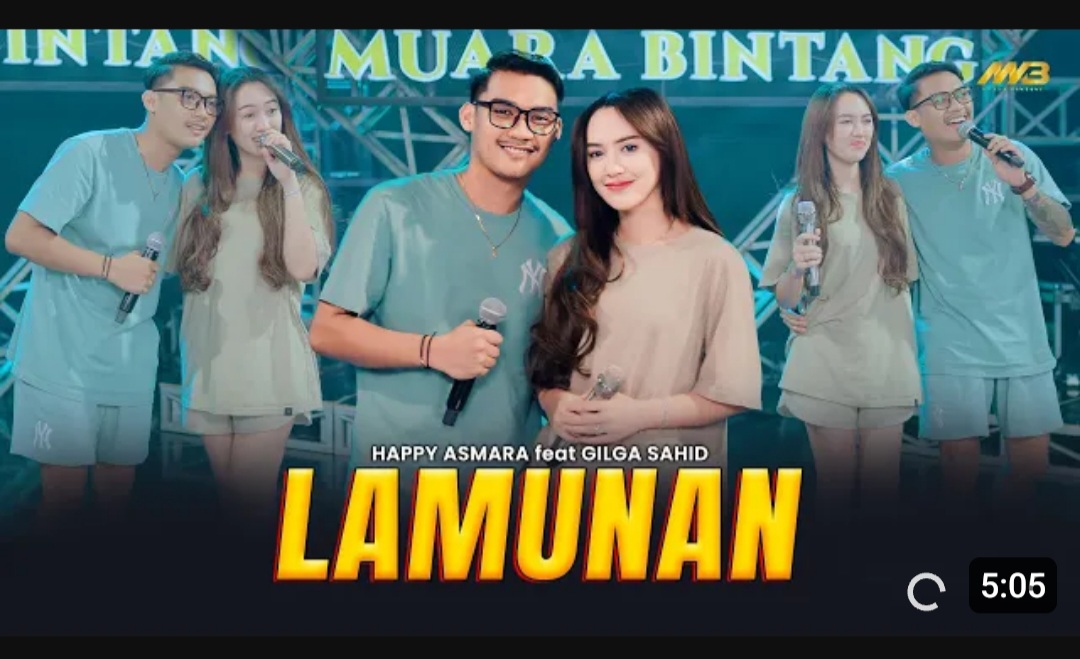 Lagu Happy Asmara Feat Gilga Sahid Berjudul Lamunan Trending 1 di Youtube, Berikut Liriknya