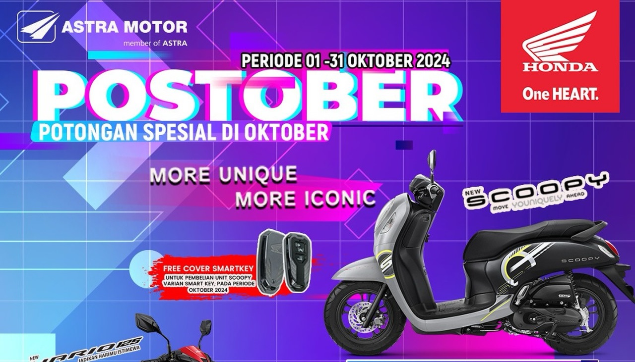 Promo Spesial Honda New Scoopy di Bulan Oktober 2024: DP Ringan dan Angsuran Terjangkau!