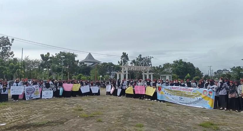 Demo Heboh di Mukomuko, Tenaga Pendidik Tuntut PPPK Penuh Waktu