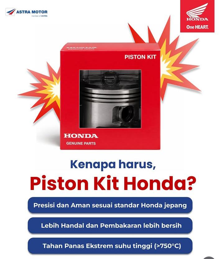 Honda Ingatkan Pentingnya Gunakan Piston Kit Original untuk Jaga Performa Mesin
