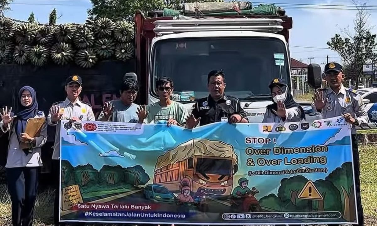 Menuju Zero ODOL 2027, Bengkulu Perkuat Pengawasan Truk Bermuatan Besar Jelang Libur Nataru