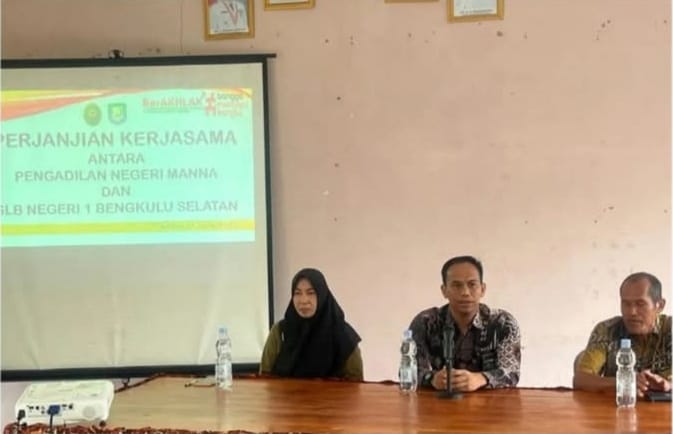 Pengadilan Negeri Manna Jalin Kerja Sama dengan SLBN 1 Bengkulu Selatan Guna Tingkatkan Layanan Disabilitas