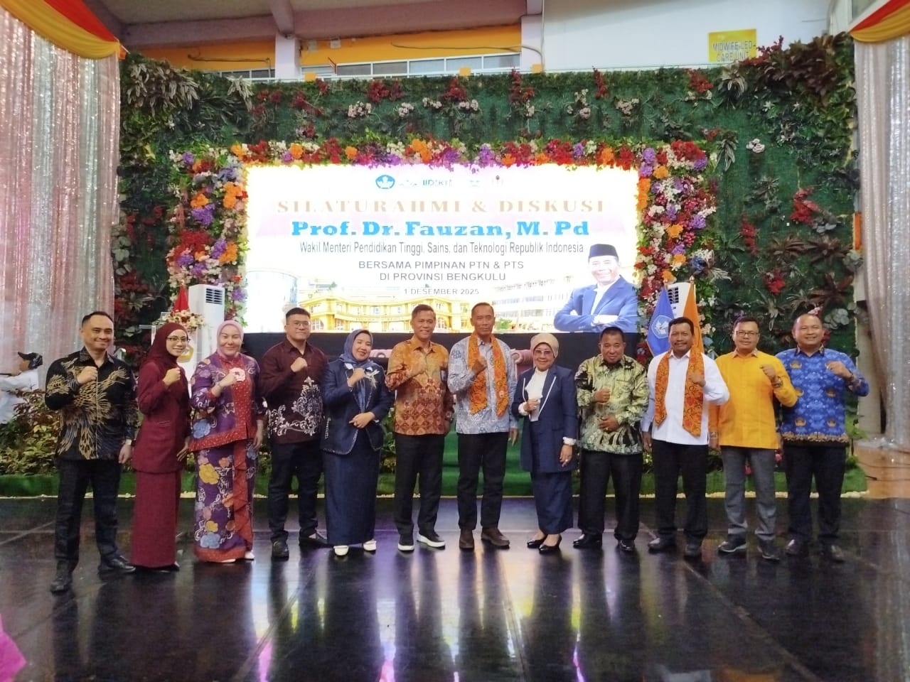 Pertemuan Strategis di Unived: Wamen Dikti dan Pimpinan PTN–PTS Bahas Masa Depan Pendidikan Bengkulu