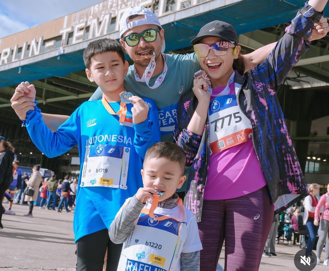 Keluarga Raffi Ahmad Ikuti Ajang Marathon di Jerman, Rayanza Curi Perhatian Netizen