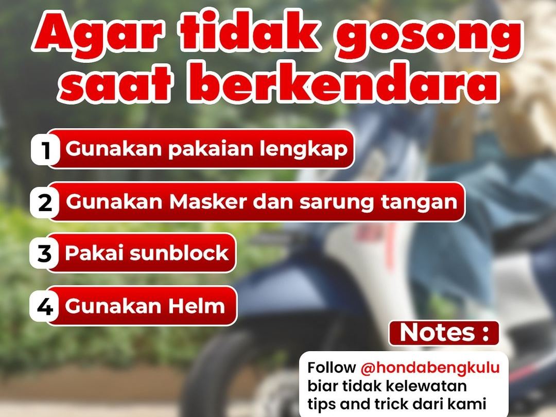 Cara Melindungi Kulit dari Terik Matahari Saat Berkendara