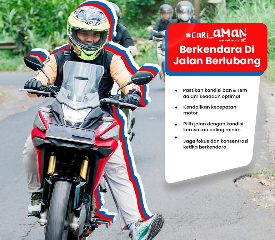 Tips Aman Berkendara di Jalan Berlubang dari Astra Motor Bengkulu