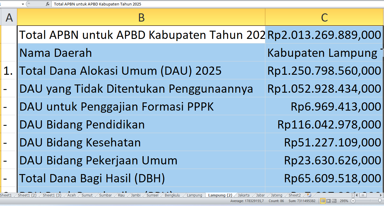 Proyek Fisik Lampung Timur dalam APBD 2025: Alokasi Dana dari APBN untuk Pembangunan Infrastruktur