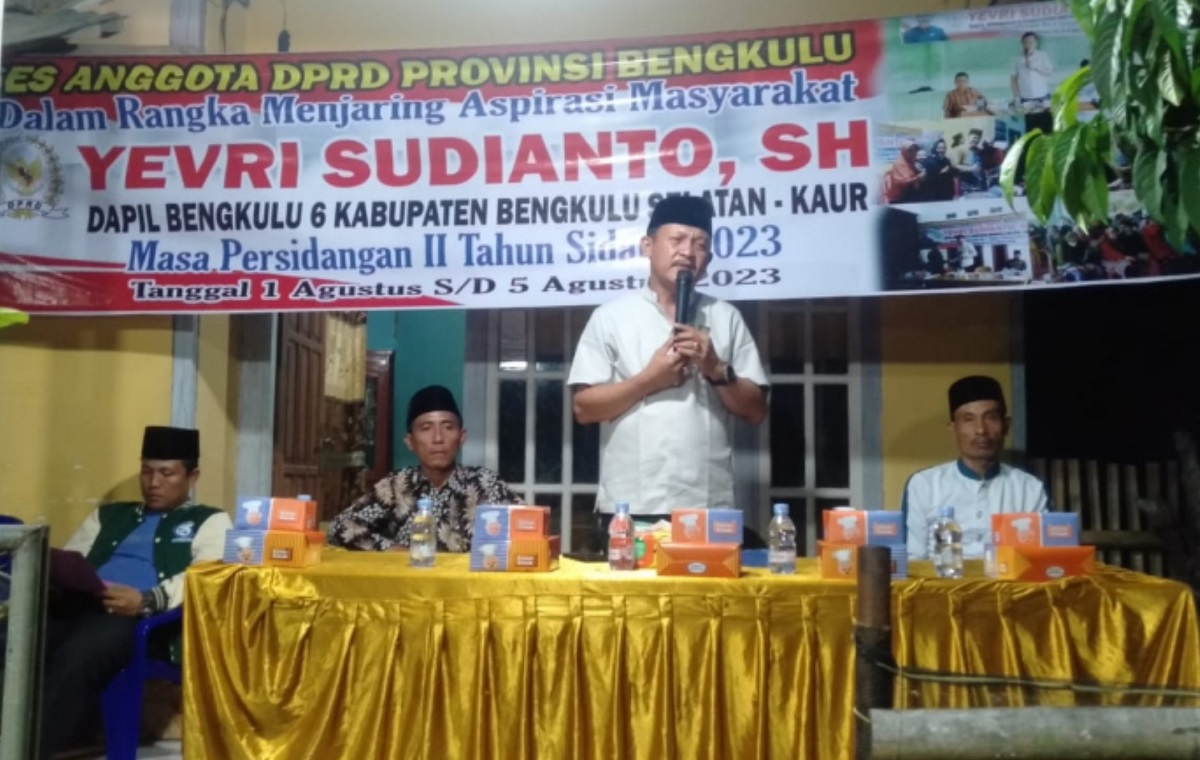 Anggota DPRD Provinsi Bengkulu, Yevri Sudianto Menggelar Reses untuk Mendengarkan Aspirasi Masyarakat 