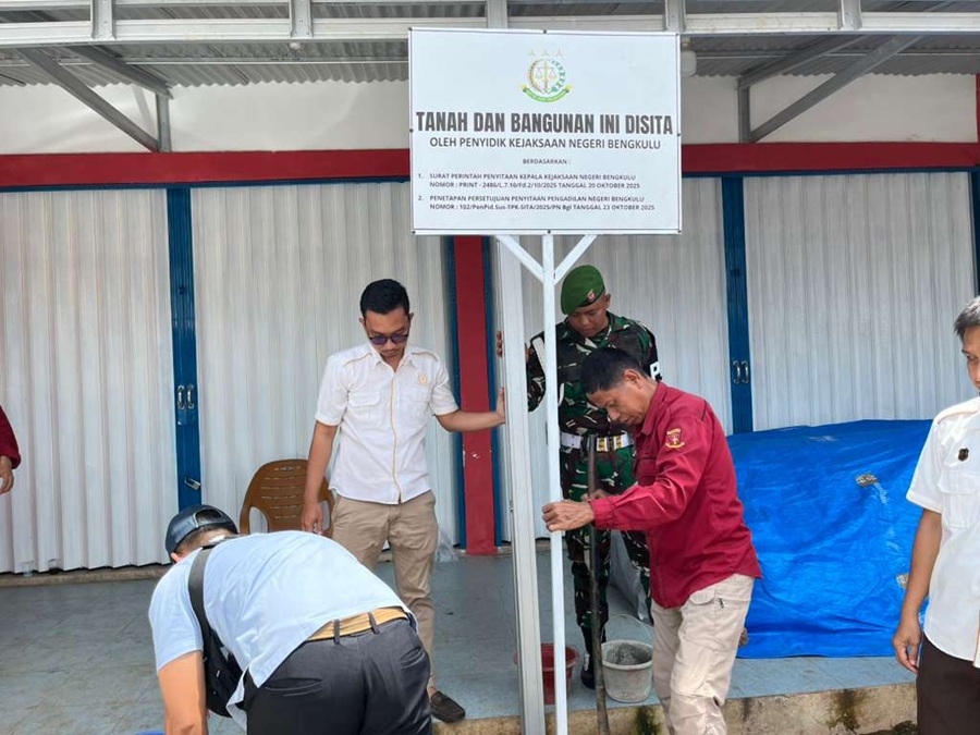 Penyidik Kejari Bengkulu Sita 52 Kios di Pasar Panorama, Dalami Dugaan Korupsi Aset Pemkot