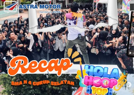 HOLA HOOP TOP SMAN 4 Curup Bikin Heboh! Coki Cholesterol Panaskan Panggung Bareng Astra Motor Bengkulu