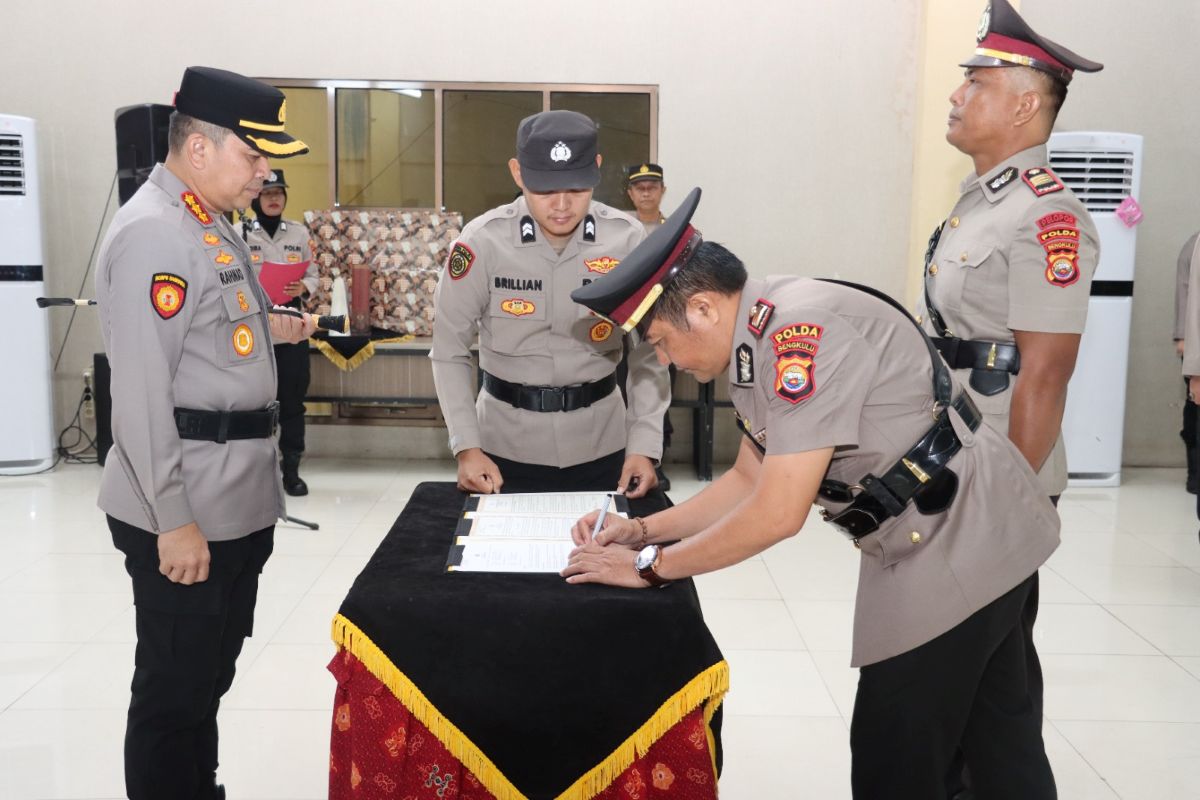 Kasat Intelkam Polresta Bengkulu Berganti, Kapolresta Minta Deteksi Dini Gangguan Kamtibmas Diperkuat