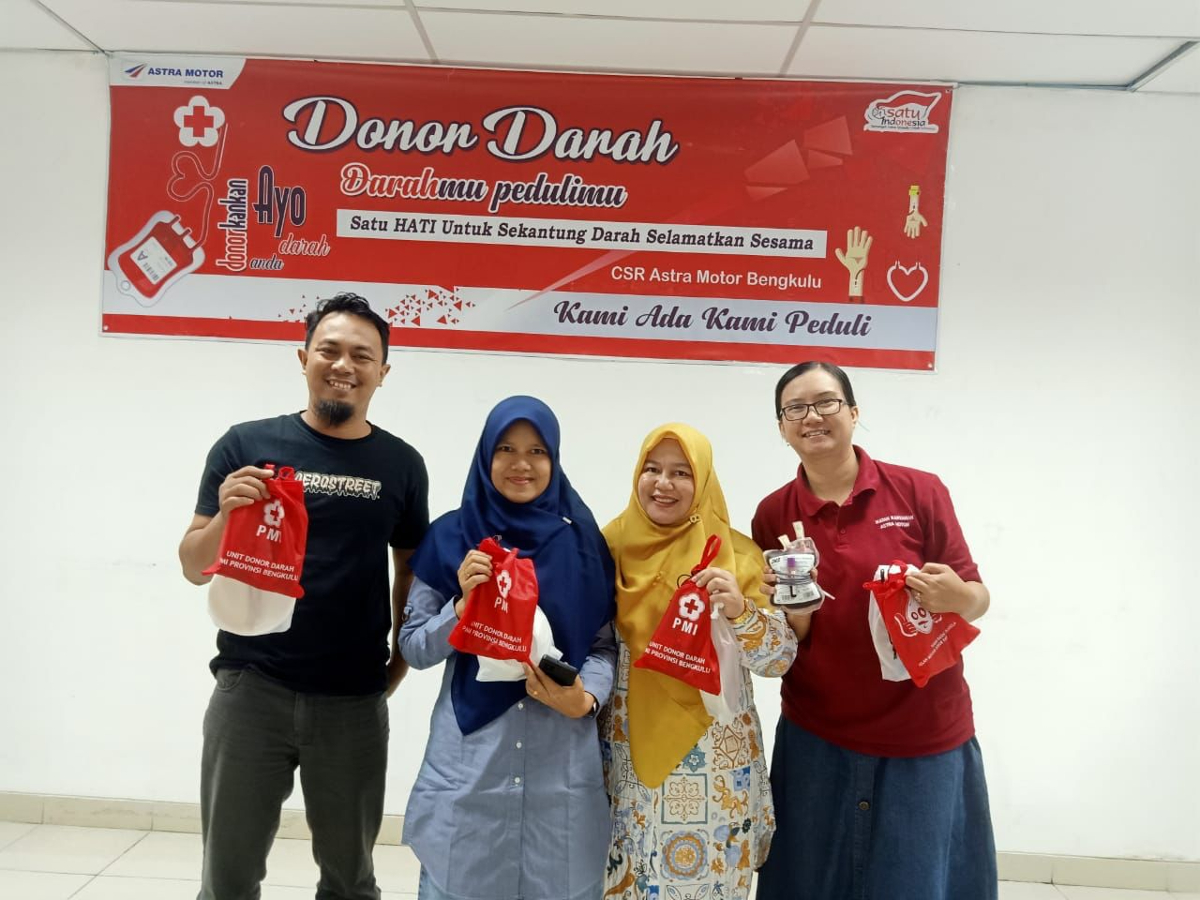 Astra Motor Bengkulu dan Palang Merah Indonesia Provinsi Bengkulu Bersinergi dalam Aksi Donor Darah
