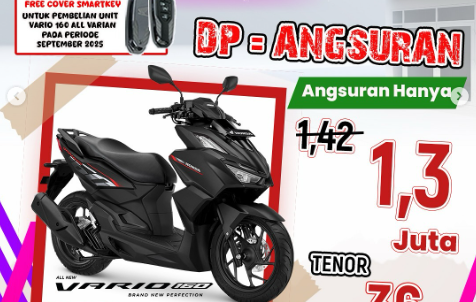 Kejutan September Honda Bengkulu, Cicilan Vario 160 Mulai Rp1,3 Juta