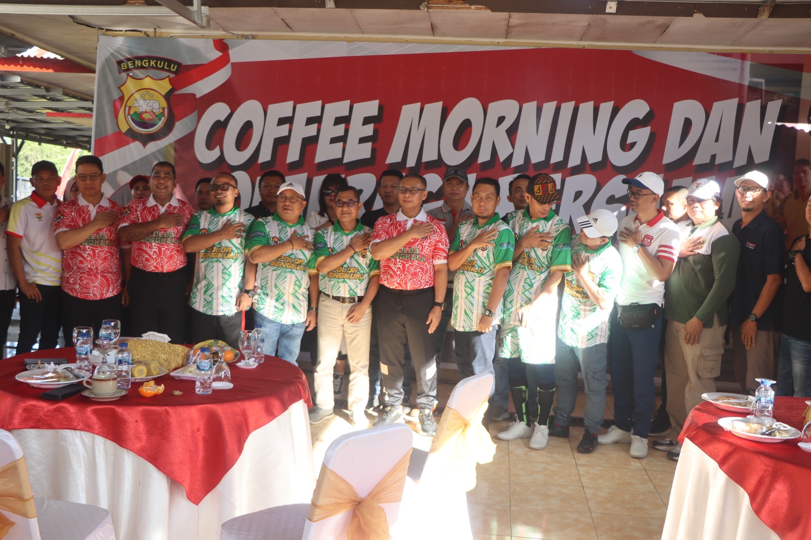 Coffee Morning dan Olahraga Bersama, Sinergi Polda Bengkulu dan Insan Pers Hadapi Pilkada 2024