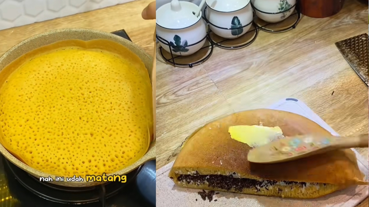 Resep Martabak Manis Bersarang di Rumah, Cukup Pakai Teflon dan Bahan Sederhana!