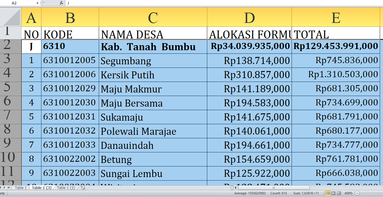 Mau Tahu Desa Mana yang Paling Untung dari Dana Desa 2025 di Tanah Bumbu? Cek Sekarang!