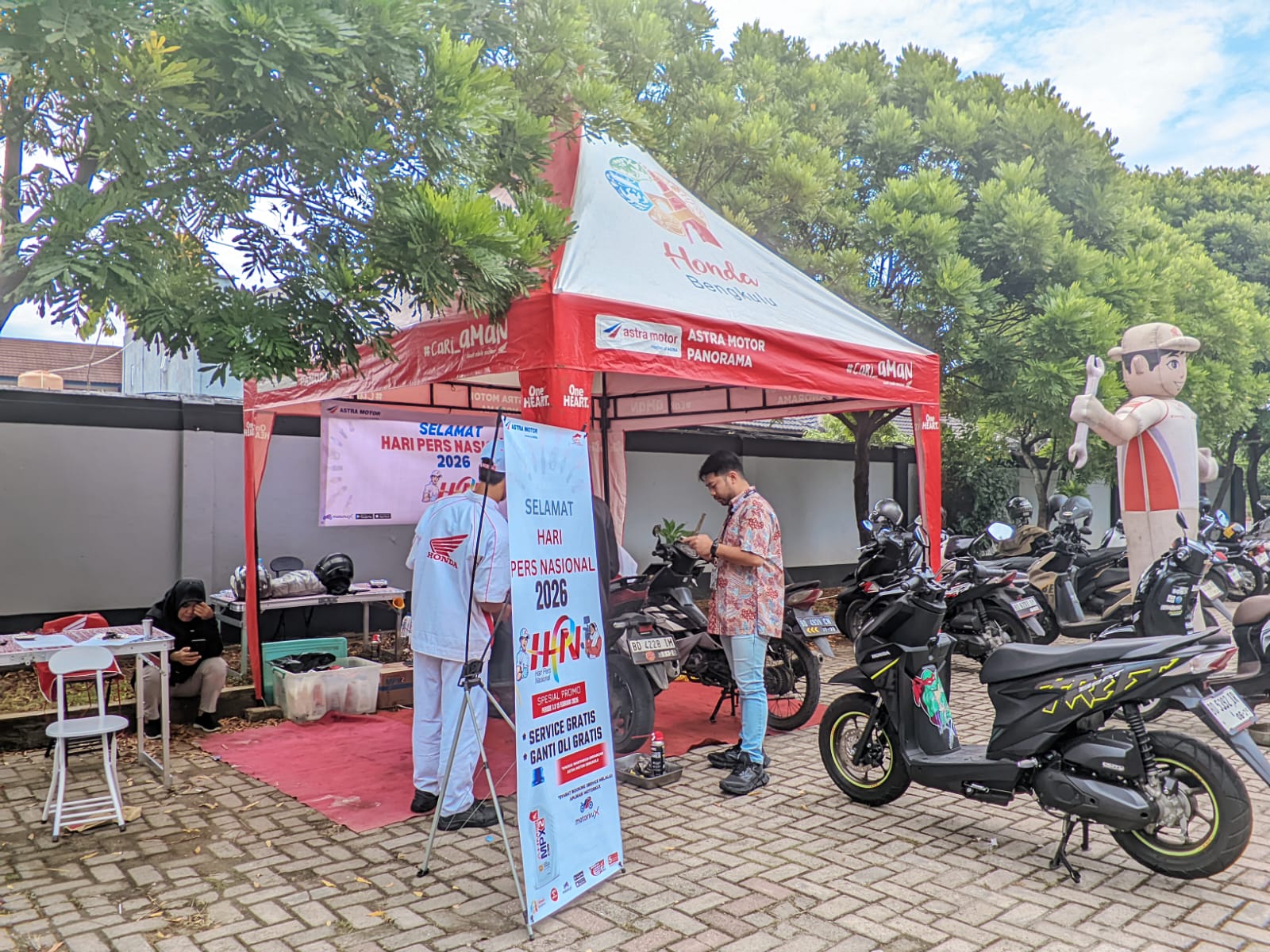 Apresiasi Jurnalis, Astra Motor Bengkulu Gelar Servis Motor Gratis Peringati HPN 2026