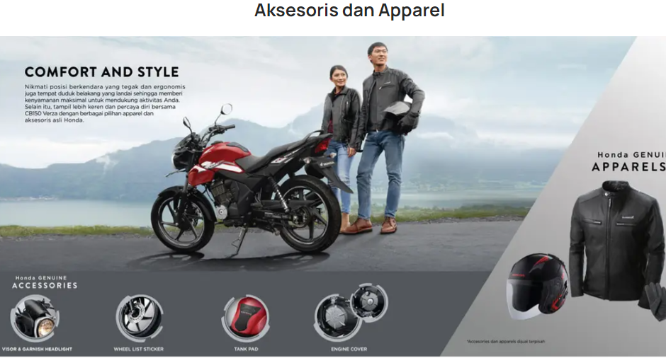 Pilihan Aksesoris dan Apparel Honda CB150 Verza untuk Kenyamanan dan Gaya