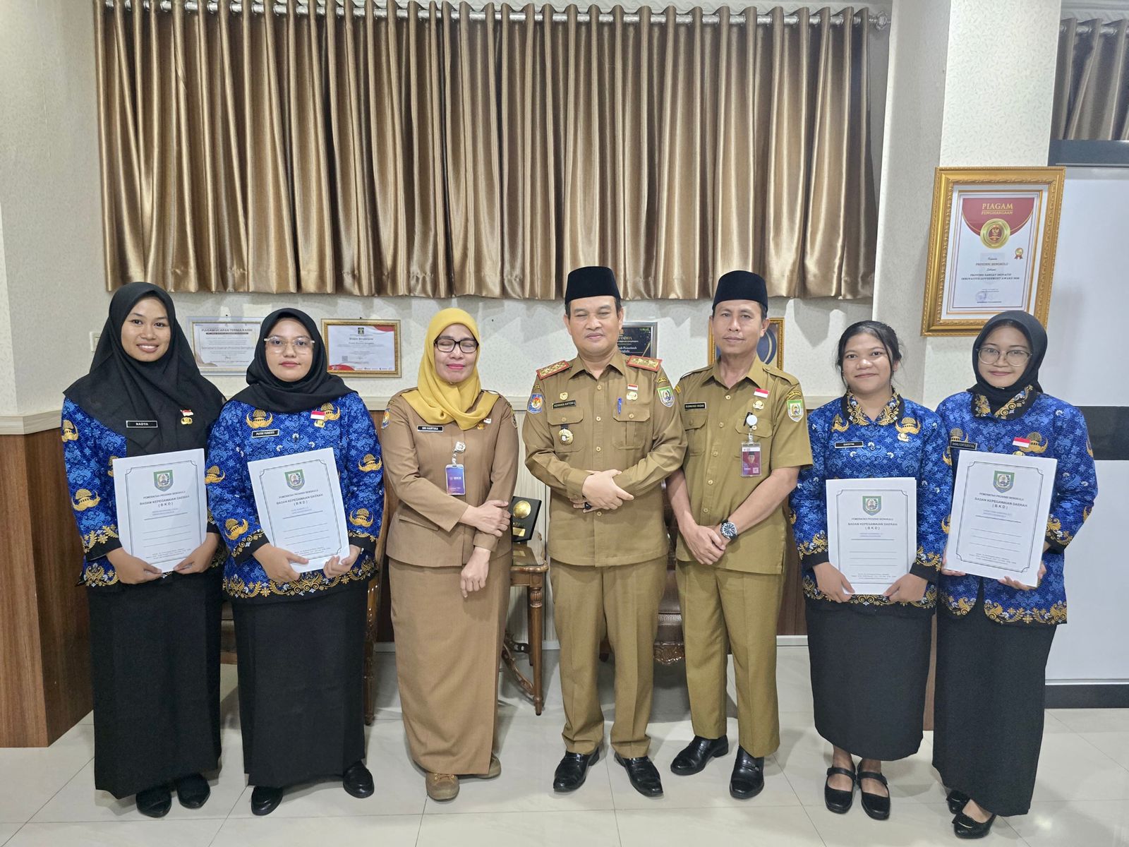 Empat CPNS Pengganti Formasi 2024 Terima SK, Siap Bertugas di Pemprov Bengkulu