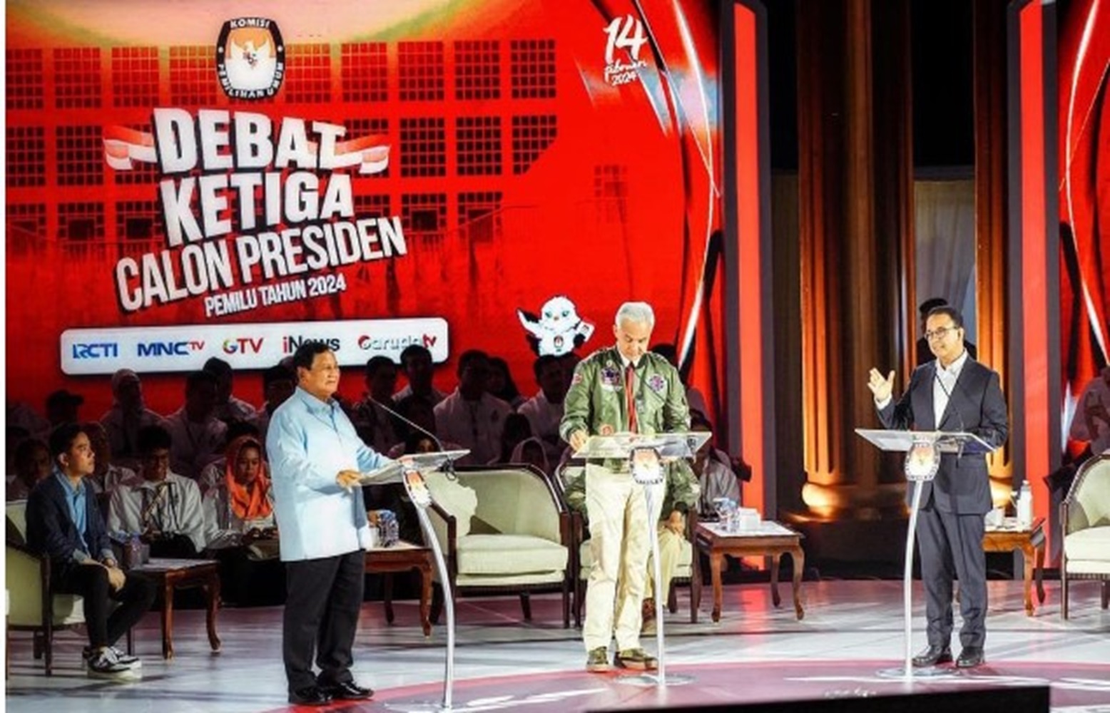 Debat Berlangsung Panas, Capres Anies – Prabowo Saling Adu Argumen, Terkait Utang dan Sistem Cyber
