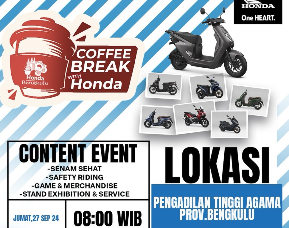 Astra Motor Bengkulu Ajak Masyarakat Ikuti Coffee Break dan Senam Sehat Bersama Honda